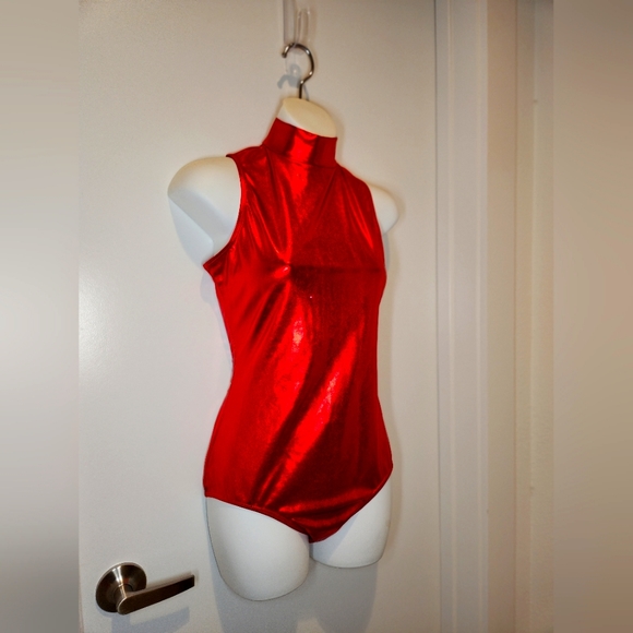 Red metallic bodysuit - Picture 3 of 4